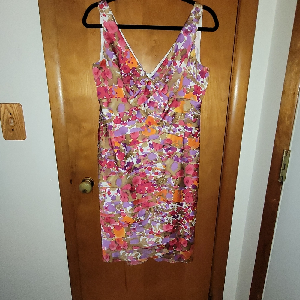 Jones Wear Floral Ruffle Dress